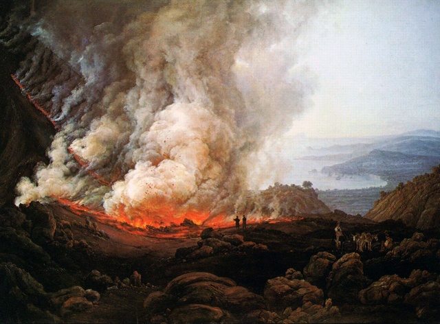 Outbreak of the vesuvius  by johan christian dahl (1826)