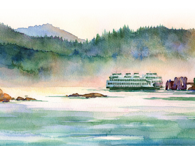 Watercolor background narrow
